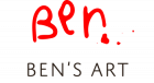 The Ben’s Art logo with Ben’s name hand-written in red